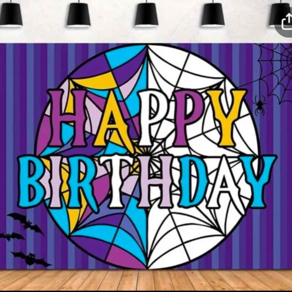 New Wednesday Adams Birthday Backdrop